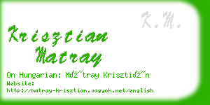 krisztian matray business card